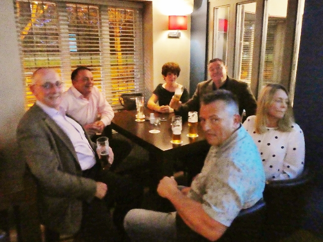 We meet in the hotel bar