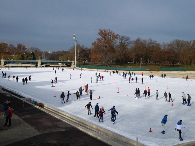 We didn't brave the ice rink!